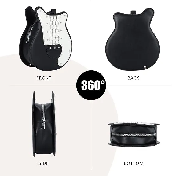 Guitar Shoulder Bag with Rivet Creative | Crossbody Bag – Holiday Bags ...