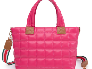 Puffer Tote Bag for Women with Zipper