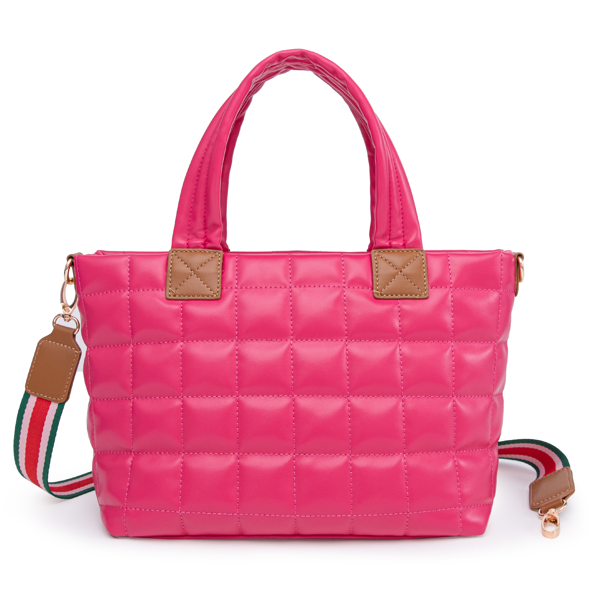 Puffer Tote Bag for Women with Zipper