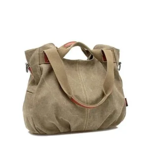 Woman's Natural Canvas Handbag - Image 1